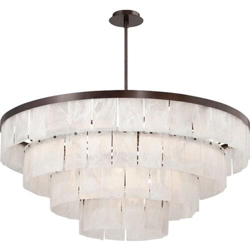 Circular marble chandelier living room lobby dining room model room bedroom simple chandelier