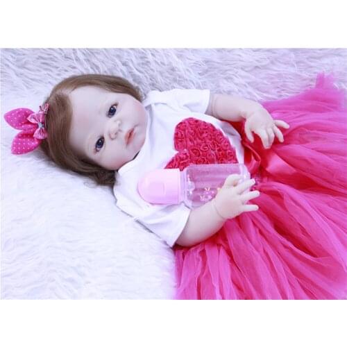 Bebe dolls silicone dolls23"57cm NPK brand fashion children doll toys new born girl child BJD dolls xmas gift bonecas