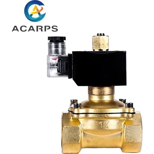 1-1/4" Brass Normally Open Solenoid Valve IP65 Pipeline Control Switch Valve Water Valve 220V 110V 24V 12V