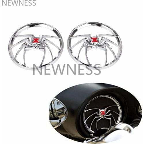 Motorcycle Chrome Speaker Grills Cover For Harley Touring Electra Glide Street Glide 1996-2013 1997 1998 1999 2010 2011 2012