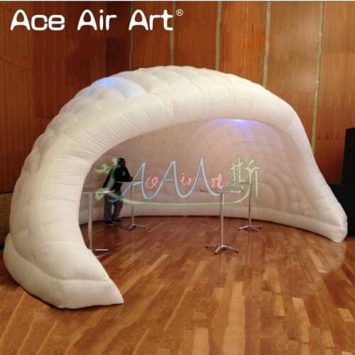 Deft designed inflatale luna/lunar tent,office pod structure shell tent,dj booth bar tent for indoor or outdoor party