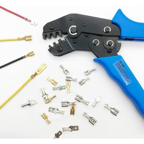 Crimper crimping tool sn-48b for 2.8/4.8/6.3 plug spring terminals crimping pliers crimp wire range 0.5-1.5mm2 AWG 20-15