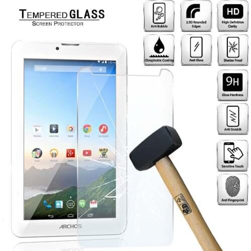 Tablet Tempered Glass Screen Protector Cover for Archos 70b Xenon Anti-Vibration and Anti-Scratch Tablet Computer Tempered Film