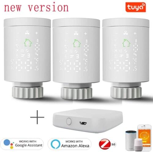 Tuya ZigBee3.0 Smart Wifi Radiator Actuator Setup With Alexa Programmable Thermostatic Radiator Valve Temperature Controller