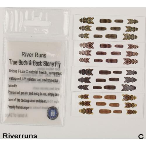 Riverruns Realistic Flies 24pcs/Bag Stonefly Nymph Flies Bud Back 4 Color 3 Size