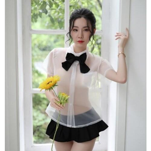 Sexy Student uniform temptation women lingerie sexy transparent sailor uniform temptation sex skirt suit erotic japanese lingeri