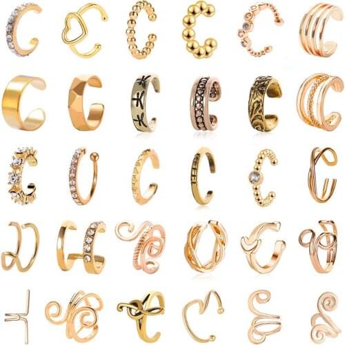 1PC Vintage Ear Clip On Earrings for Women Simple U-Shaped Ear Cuff No Piercing Trendy Punk Personality Jewelry Accessories Gift