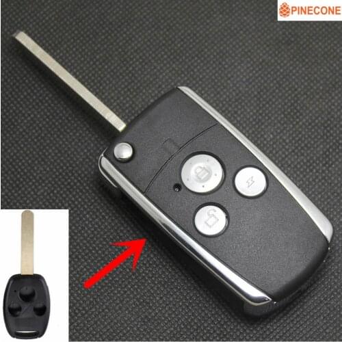 PINECONE for HONDA FIT ACCORD CIVIC CR-V PILOT Key Car Key Case Styling 3 Button Uncut HON66 Blade Remote Car Key Shell 1 PC