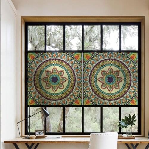 Mandala Mandala Glass Window Films Home Decor Privacy Glass Door Sticker Home Decor GS034