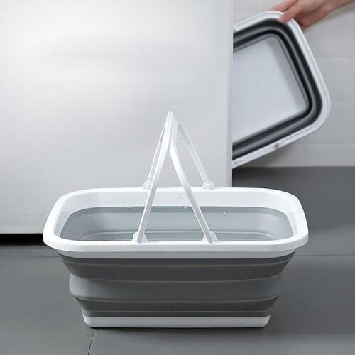 Large Folding Bucket Bathroom Mop Bucket Portable Water Container Foldable Foot Bath Bucket Outdoor Fishing Car Wash Buckets