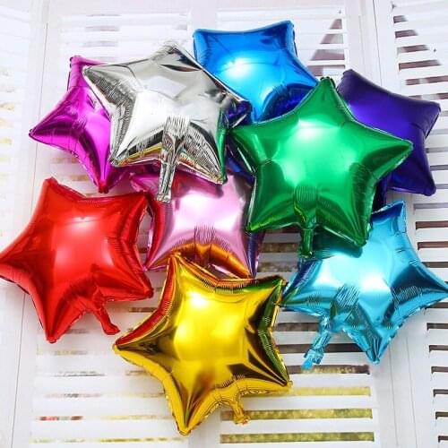 6 pcs Cute Star Balloons Aluminum Foil Balloon Birthday Party Wedding Decoration Cute Star Party Supplies Party balloons 18