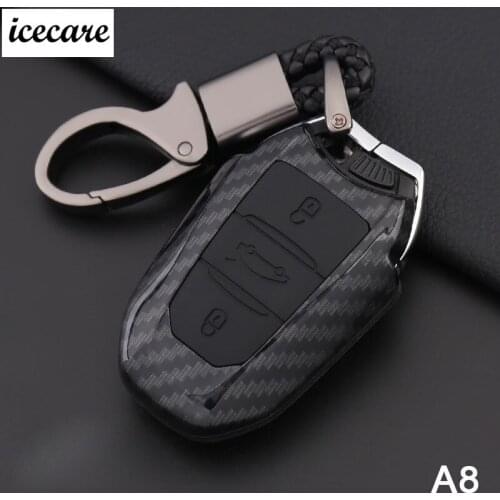 ABS+Silicone Car Key Case Flip Remote Protect Cover For Citroen C4 CACTUS C5 C3 C4L for Peugeot 508 301 2008 3008 408 Shell