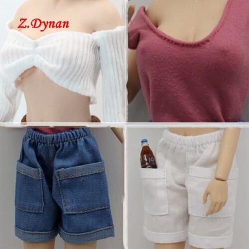 1/6 Female soldier Clothes sexy tight pack Buttocks skirt black bra white top for 12" TBLeague Jiaou doll UD Action Figures