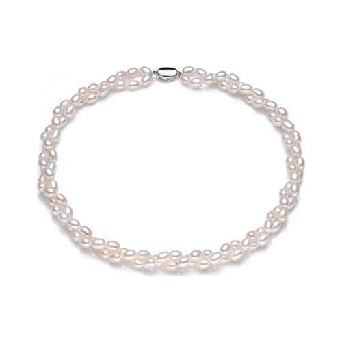 Women Gift word 925 Sterling real Wrapped pony, natural freshwater pearl necklace, meter shaped pearl, fashionable fancy