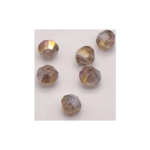 100Pcs/Lot 4mm Transparent Gray Ab Stained Glass Rhombus Loose Beads Beaded Bangle Bracelet Accessories Jewelry Wholesale JA0187