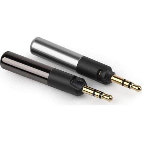 2.5mm Audio Jack 3 Poles Stereo Earphone Plug For ATH-R70X M50X M40X Metal Adapter Bright Shell Headphone Wire Connector