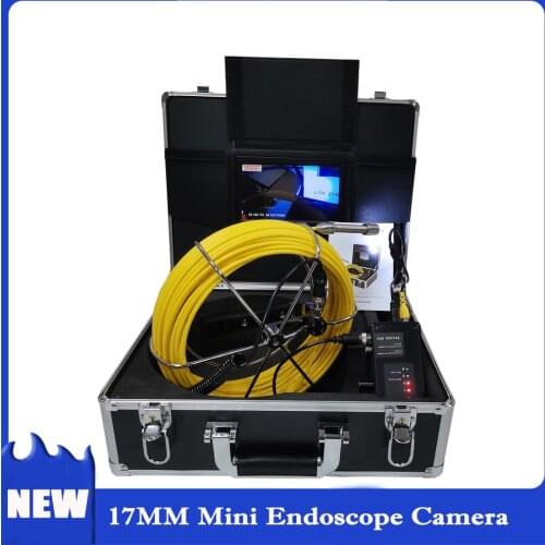 20-50m CCTV Pipe Inspection Video Camera System,Underwater Well Sewer Detection Endoscope 7inch LCD Screen 17mm Waterproof