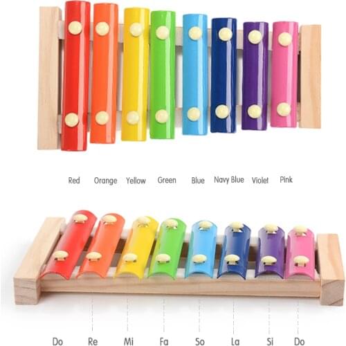 2020 Baby Kid 4-Note Xylophone Musical Toys Wisdom Development BU Notes Hand Knock Piano Blue Brain Game Wholesaling Retail