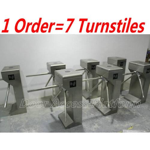7 pcs of Tripod Turnstile,Intelligent Turnstile gate, Pedestrian passageway access control gate Waist high Access Control system