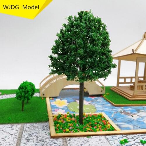 7pcs WJDG Model 10cm Ho Scale Plastic Miniature Model Trees For Building Trains Railroad Layout Scenery Landscape Accessories