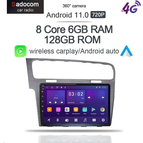 360 6GB+128G wireless Carplay 10.1" Android 10.0 Car DVD Player GPS WIFI Bluetooth RDS Radio For VW/Volkswagen Golf 7 2013-2018