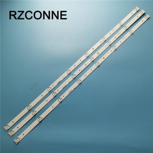 765mmx17mm 8leds Backlight Lamps LED Strips w/ Optical Lens Fliter for K403535T030861H-Rev1.0