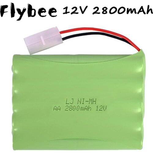 12v NiMH Battery For Rc Toys Cars RC Tanks RC Trucks RC Robots RC Guns RC Boats AA Ni-MH 12v 2800mah Rechargeable Battery Pack