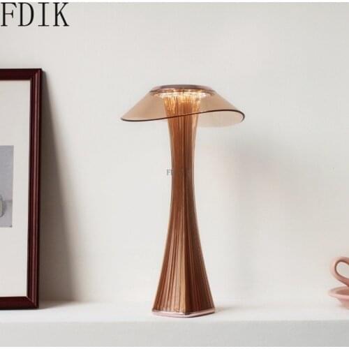 Acrylic Table Lamp USB Charging Touch Led Desk Light Stepless Dimming Eye Protection Lighting Bedside Reading Bar Lamps 2020 new