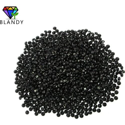 Free Shipping 5000pcs/lot 5A CZ Stone 0.8~5.0mm Round Black Cubic Zirconia Wholesale Synthetic Cubic Zircon Gems For Jewelry