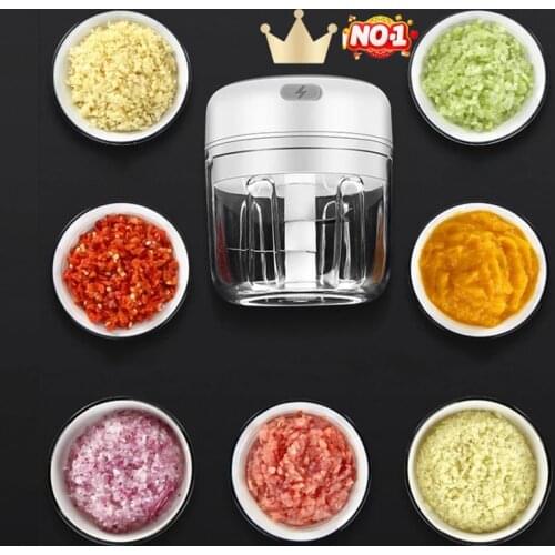 Kitchen Wireless Electric Garlic Press Vegetable Food Chopper Grinder Masher Rechargeable Meat Garlic Grinder Choppers Presser