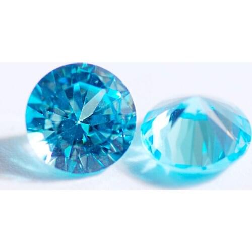 50PCS Diamond Rhineston Design Colorful 6MM Cubic Zirconia Beads and Gemstone Circle 3D Nail Art Glitter Crystal Non Hotfix