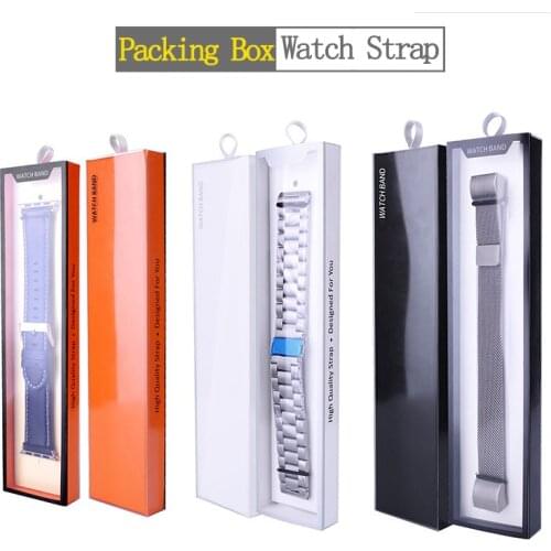 Watch Band Box for Iwatch Fitbit Genuine Leather Silicone Nylon Milanese Watchband Packaging Box Gift Display Case Accessories