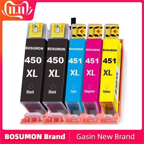 PGI-450 CLI-451 Ink Cartridges for Canon PGI450 CLI451 PGI 450 CLI 451 PIXMA MG5440 / MG5540 / MG6340 / MG6440 MG7140 IP7240