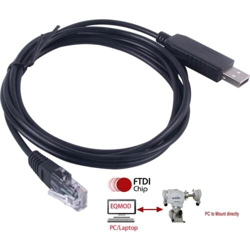 FTDI USB to RJ45 Skywatcher Telescopes Goto Control EQMOD ASCOM Cable for HEQ5pro AZEQ5 AZEQ6 EQ6-R