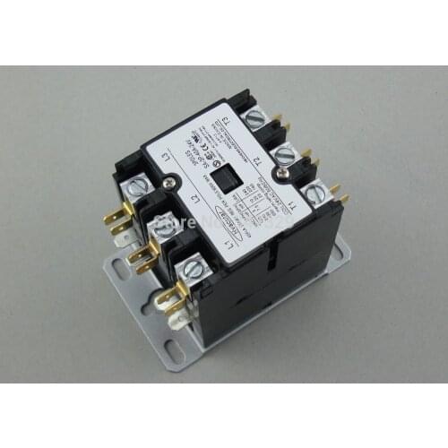 Hvacstar SA-3P-40A-24V Definite Purpose Contactor 3Poles 40FLA 24V AC Coil , DP Contactor, Air Conditioner Contactor