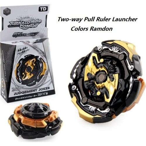 TD Bayblade Burst Gyro Toy Black B29F-B-00-142 Trial Clown with Two-way Pull Ruler Launcher Children Christmas Day Gift YH2037