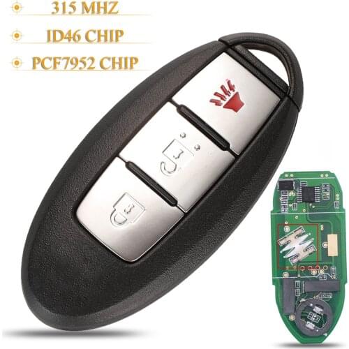Kutery 3 Buttons Smart Remote Car Key Fob 315Mhz ID46 Pcf7952 For Nissan Tiida Livina Versa Maxima Sunny Teana Sylphy Sentra