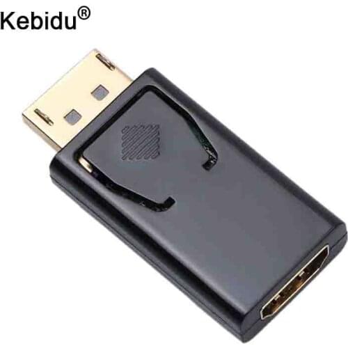 Kebidu Display Port Male to Female cable Converter Adapter DP to HDMI-compatible For PC Notebook Laptop Macbook Projector