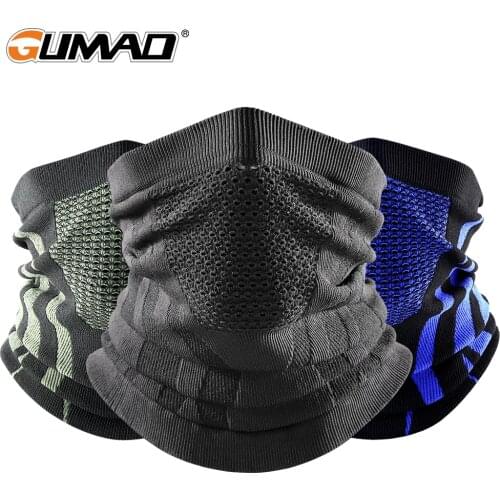 Thermal Ski Mask Printed Face Cover Breathable Bandana Neck Warmer Gaiter Hiking Tube Scarf Sport Cycling Women Men Masks Winter