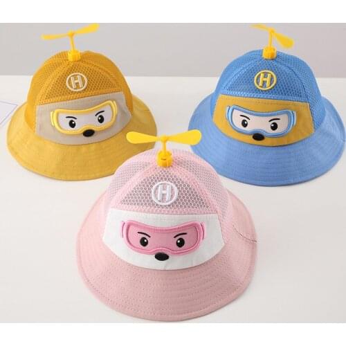 Cute Children Hat Summer Fishermans Cap For Girls And Boys Outdoor Breathable Beach Sun Hat Travel Items Bamboo Dragonfly