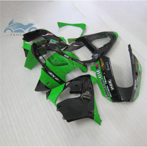 Custom Motorcycle fairing kits for KAWASAKI Ninja ZX9R 2002 2003 ABS road racing fairings kit 02 03 ZX 9R green black parts