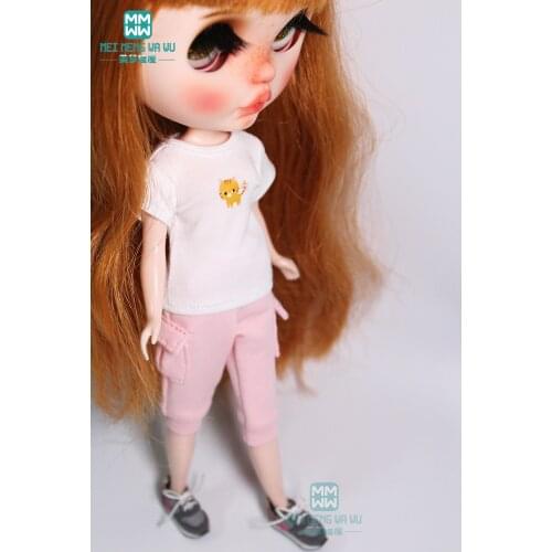 Clothes for doll fits Blyth Azone 1/6 doll accessories fashion Sports jacket pink, black, red, gray