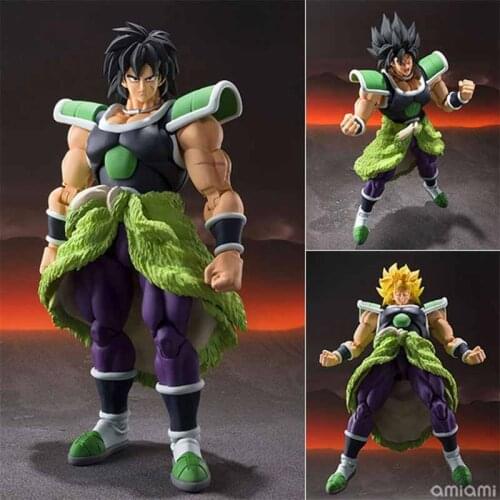 Original SHF Broli Broly Action Figure Black Hair Model Toys Anime Figure