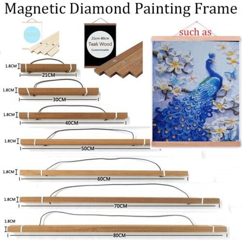 NEW Diamond Painting Frame DIY Magnetic Wood Diamond EmbroIdery Frame Diamond Mosaic Sale Frame Christmas Gift Decoration Home