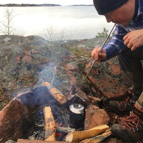 Stainless Steel Collapsible Blowing Fire Stick Outdoor Blow Fire Tube Adjustable Camping Torch Pocket Blowpipe Survival Tools