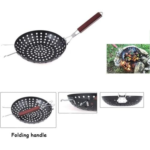 Barbecue Kebab Pans Non-stick Home Roasting Pan Cooking Comal Roster Grill Cookware Steak Pans Shelf Portable Folding BBQ Tools