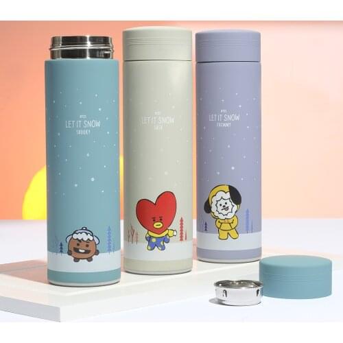 Girl Boy Thermal Insulation Kettle Kpop Bangtan CHIMMY COOKY SHOOKY MANG KOYA TATA RJ Creative Stainless Steel Insulated Cup