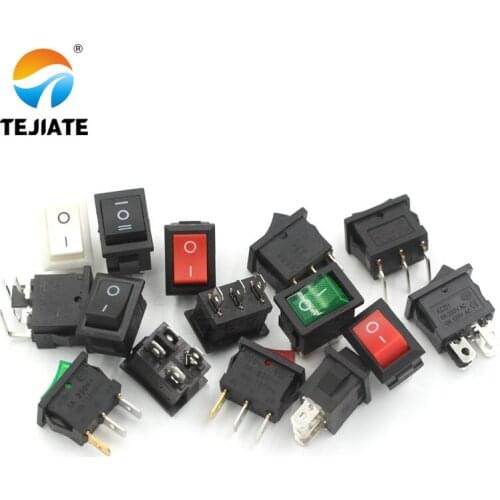 10PCS Boat Type Switch KCD1-1 Water Dispenser Ship Shaped Rocker Power Button Toggle Microswitch 3 Feet 2/3Gear