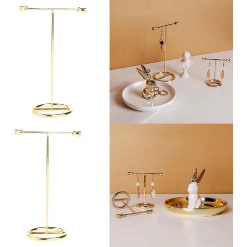 2pc Hook Earring Dangle Earrings Organizer Rack Alloy Earrings Showing Shelf