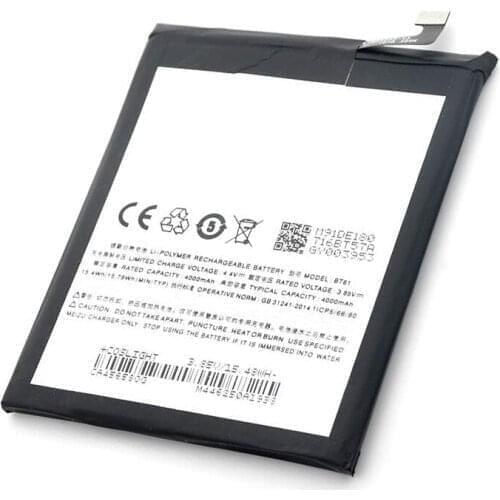 2pcs/lot BT61 4000mAh Li-ion Phone Battery ForMeizu M3 Note L681 L681H L Version Mobile Phone replacement battery